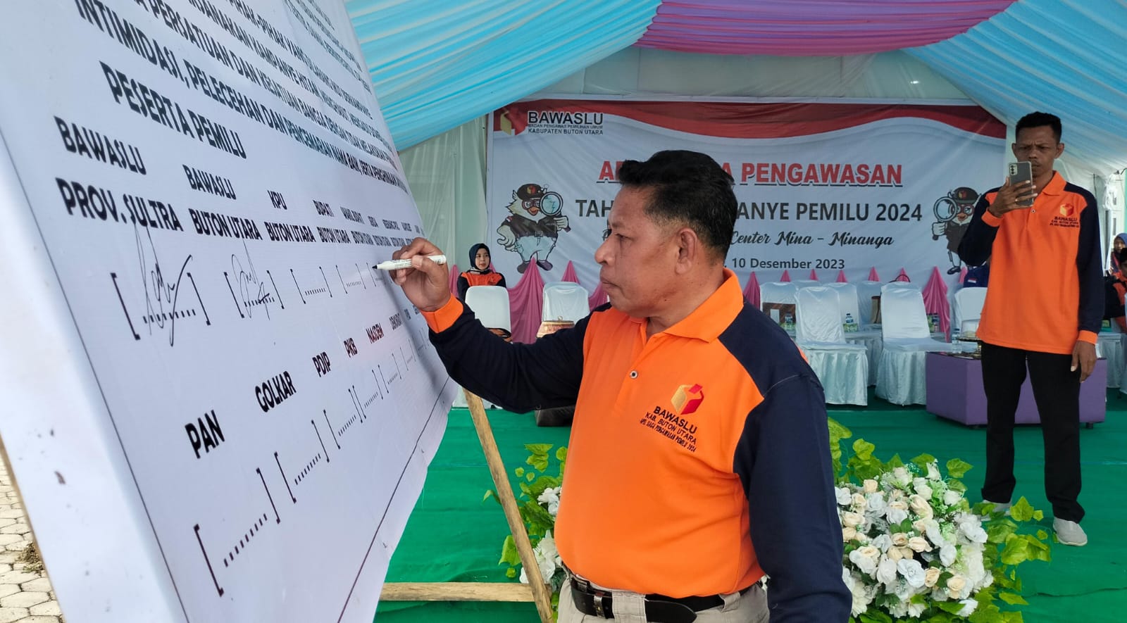 Cegah Potensi Pelanggaran Pemilu Pemda Butur Dan Bawaslu Gelar Apel