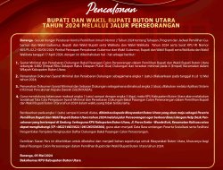 Pendaftaran Calon Perseorangan Pemilihan Bupati dan Wakil Bupati Buton Utara 2024