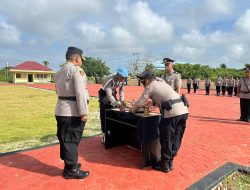 Kapolres Buton Utara Pimpin Sertijab Kabag SDM Kasi Humas dan Kapolsek Bonegunu