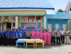 Polres Buton Utara dan Bhayangkari Bagikan Makanan Bergizi untuk Siswa TK