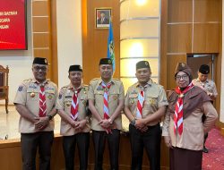 Bupati Butur Hadiri Pelantikan Pengurus Pramuka Sultra Masa Bakti 2024–2029