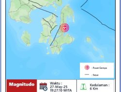 Gempa Bumi Tektonik Mengguncang Wilayah Kambowa Buton Utara