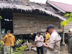 BPBD dan Dinas Ketahanan Pangan Butur Tinjau Rumah Warga Terdampak Angin Puting Beliung di Desa Bubu
