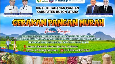 Demi Rakyat, Dinas Ketahanan Pangan Butur Gelar Gerakan Pangan Murah Tanpa Anggaran APBD