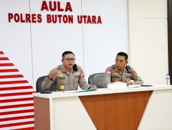 Kapolres Buton Utara Pimpin Anev Kinerja Bhabinkamtibmas