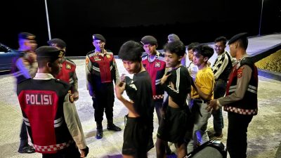 Satsamapta Polres Buton Utara Gelar Patroli Malam, Cegah Gangguan Kamtibmas