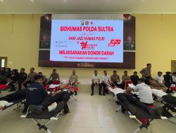 Polda Sultra Kumpulkan 155 Kantong Darah pada Donor Serentak HUT Humas Polri ke-74
