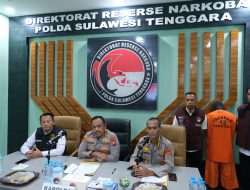 Polda Sultra Gagalkan Peredaran 6,5 Kg Sabu Jaringan Internasional, Kurir Ditangkap di Kendari
