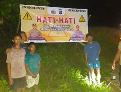 Polsek Bonegunu Pasang Baliho Kamtibmas di Pendakian Walipuo, Polres Buton Utara Prioritaskan Keselamatan Warga