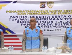 Polres Buton Utara Ikuti Penandatanganan Pakta Integritas Rekrutmen Polri 2026, Tegaskan Seleksi Bersih