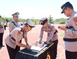 Kapolres Buton Utara Pimpin Sertijab Kabag Ops dan Kasat Intelkam