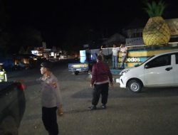 Polres Buton Gelar Patroli Malam di Pasarwajo, Imbau Pemuda Jaga Kamtibmas