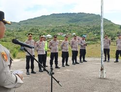 Kapolres Buton Tekankan Disiplin dan Pelayanan Humanis Saat Pimpin Apel di Polsek Lapandewa