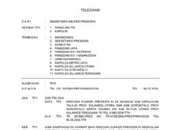 Kunker Presiden Prabowo ke Buton Utara dan Baubau Batal, Sesmilpres Terbitkan Telegram Perubahan Agenda