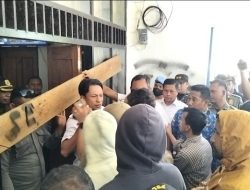 Vendor dan Pekerja Kampung Nelayan Malalanda Segel Kantor Dinas Perikanan Butur, Aksi Sempat Ricuh
