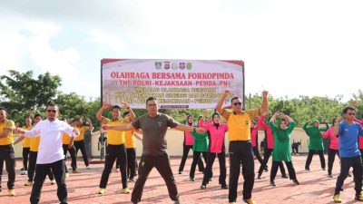 Polres Butur Gelar Olahraga Bersama Forkopimda, Perkuat Sinergi Antarinstansi
