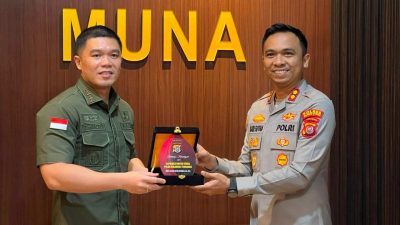 Kapolres Buton Utara Kunjungi Kejari dan Pengadilan Muna, Perkuat Sinergi Penegakan Hukum