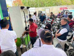 Polres Buton Utara Awasi Distribusi BBM di SPBU K 769302